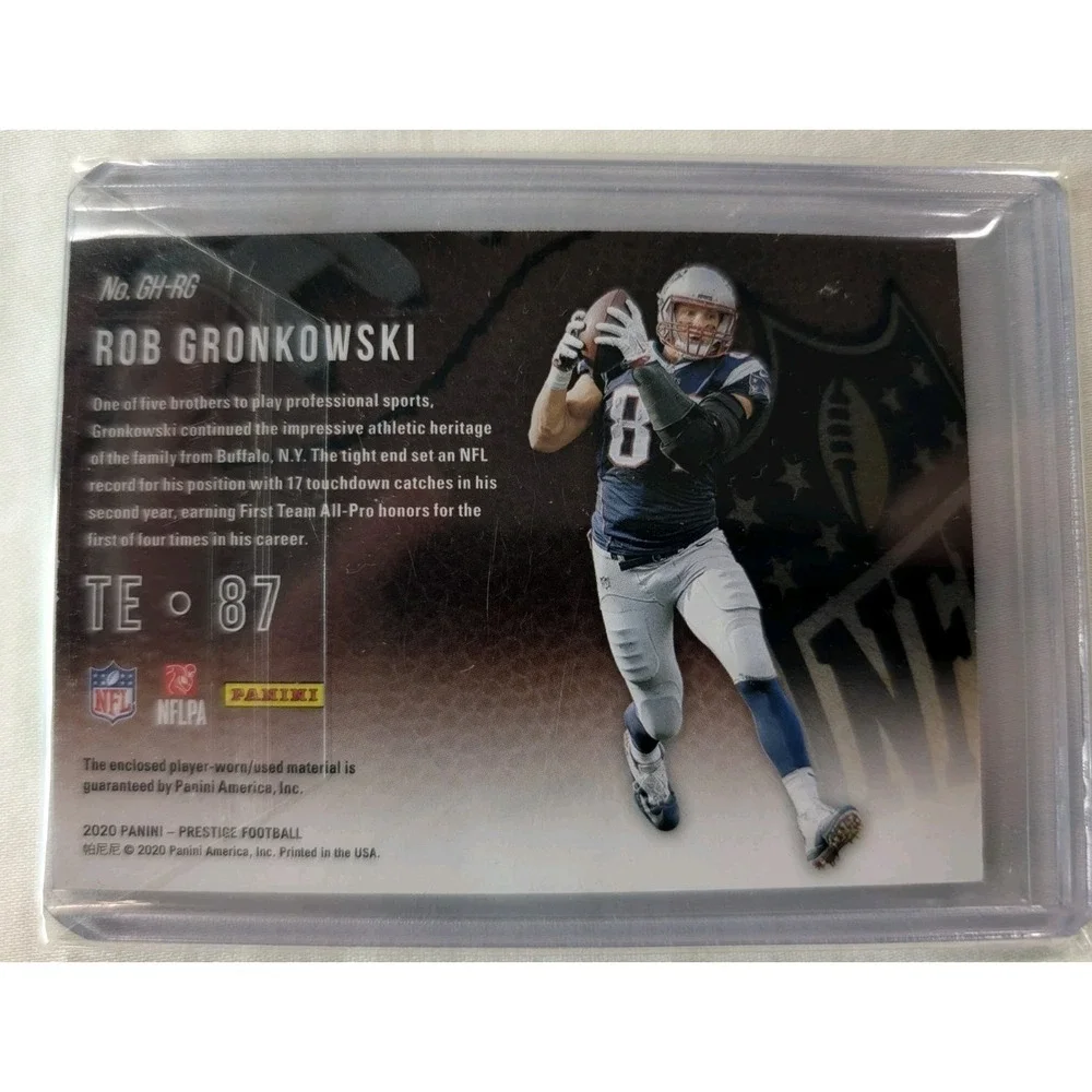 2020 Panini Prestige Rob Gronkowski Gridiron Heritage Patch Relic #GH-RG Patriot
